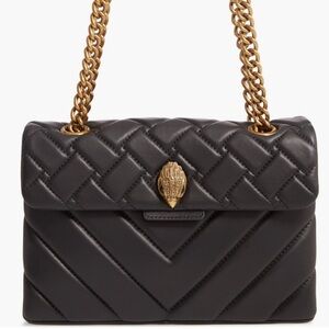 Kurt Geiger Black Quilted Chain Shoulder Bag